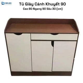 Tủ Giày Cửa Khuyết Nhiều Ngăn Gỗ Xinh Tủ Đựng Giày Dép Gỗ MDF cao cấp chống nước chống xước bền đẹp