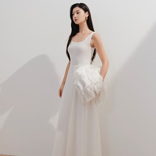 Đầm maxi OLV cổ vuông thanh lịch Beatrix co giãn thoải mái phù hợp đi chơi đi biển mùa hè
