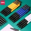 Combo 10 Bút Bi 0.7mm Deli Đầu Bấm, Chống Trượt, Viết Êm, Tiện Dụng Học Sinh & Văn Phòng