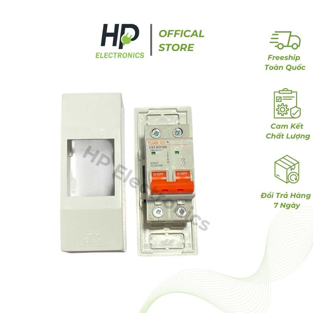 Hộp bảo vệ CB 2 tép nhựa Tiến Phát