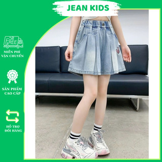 QUẦN SHORT JEAN XẾP LY HOẠ TIẾT THÊU NHẸ NHÀNG BÉ GÁI