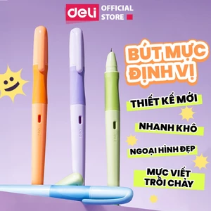 Bút Máy Học Sinh Định Vị Mực Xanh Đen Deli Cố Định Cách Cầm Nắm Bút Luyện Viết Chữ Đẹp Tiện Dụng
