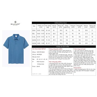 [T7_ĐỒNG GIÁ 289K] Áo Polo Nam 9APCT014 Biluxury Form Slimfit Sợi Vải DTY Co Giãn Thoáng Khí Mềm Mại