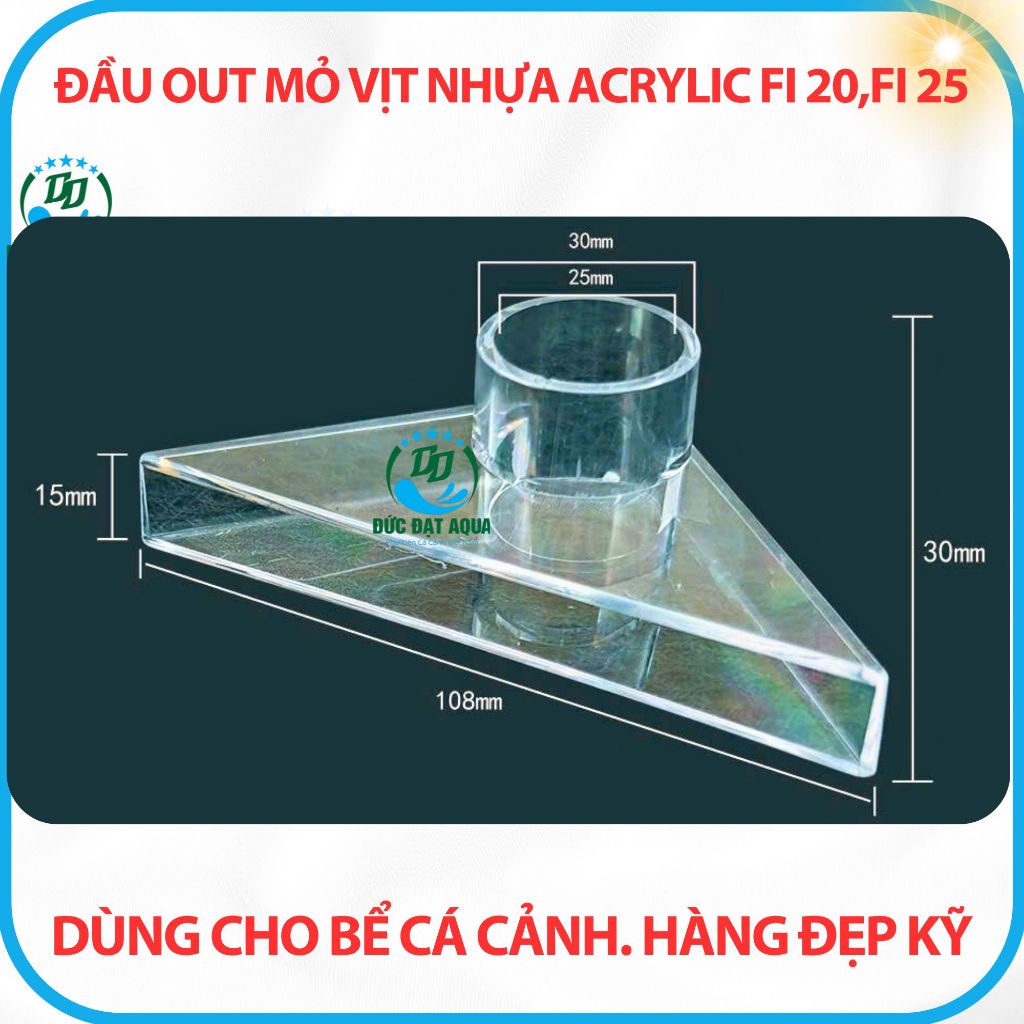 Đầu out mỏ vịt nhựa Acrylic Fi 20,Fi 25 dùng cho bể cá cảnh, thủy sinh. Hàng đẹp kỹ 7