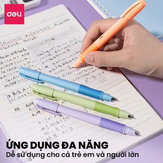 [TẶNG 6 Ống Mực] Bút Máy Học Sinh Định Vị Mực Xanh Đen Deli Cố Định Cách Cầm Nắm Bút Luyện Viết Chữ Đẹp Tiện Dụng
