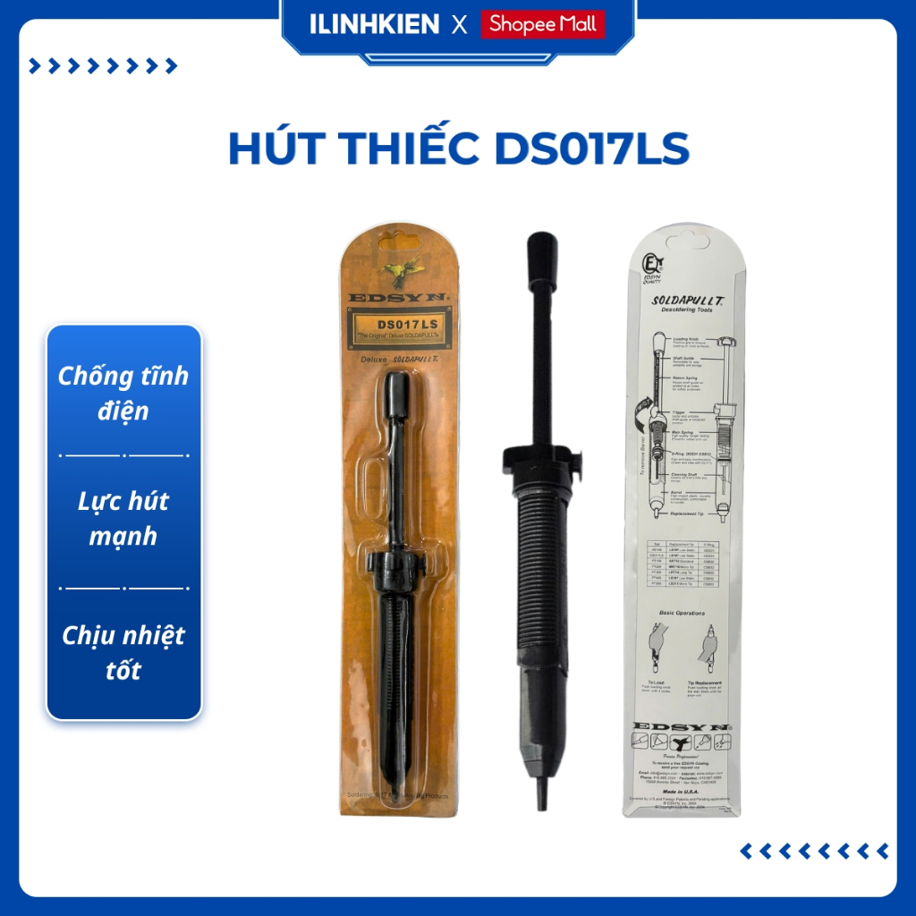 Hút thiếc hàn loại to DS017LS lực hút mạnh chất lượng tốt ILinhkien ...