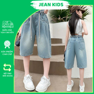 Quần Ngố Jean Dáng Rộng Thời Trang Hàn Quốc Bé Gái