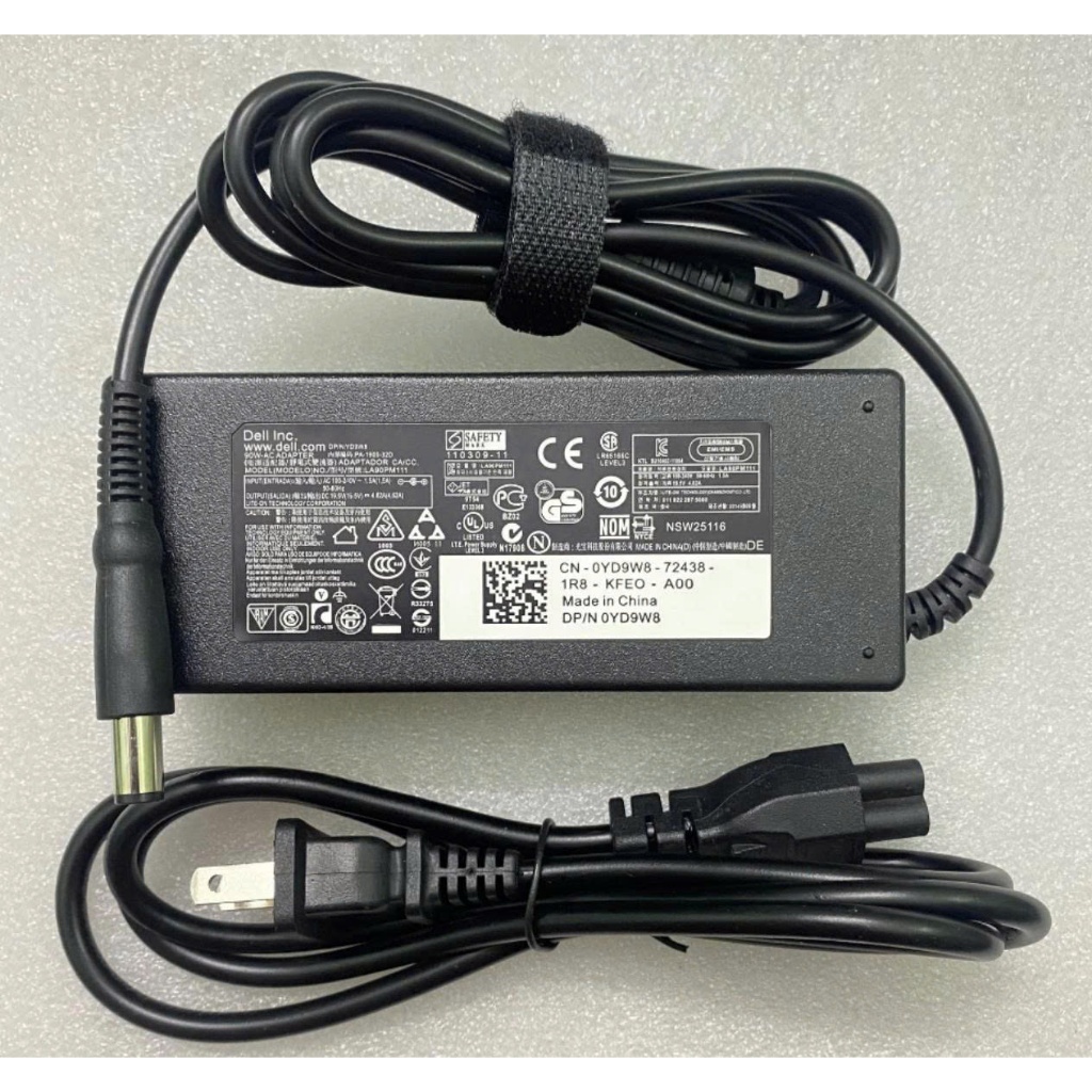 Sạc Laptop Dell 19.5V - 4.62A - 90W Chân kim to 7.4mm x 5.0mm BH 12 Tháng