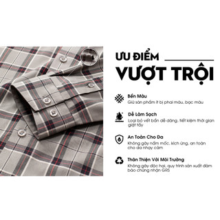 [T7_SALE 20%_HT] Áo Sơ Mi Nam Dài Tay 9SMDC580REU Biluxury Chống Nhăn Chống Tia Cực Tím Kháng Khuẩn