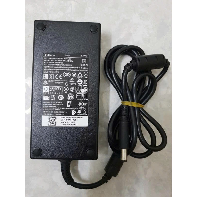 SẠC LAPTOP DELL 19.5V - 9.23A/ 180W SẠC ZIN DELL Chính hãng KIM LỚN 7.4MM, Sạc dell 180w presicion