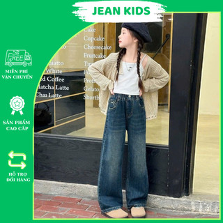 Quần Jean Xuông Thêu Nơ Xinh Xắn Cho Bé Gái 18-46kg