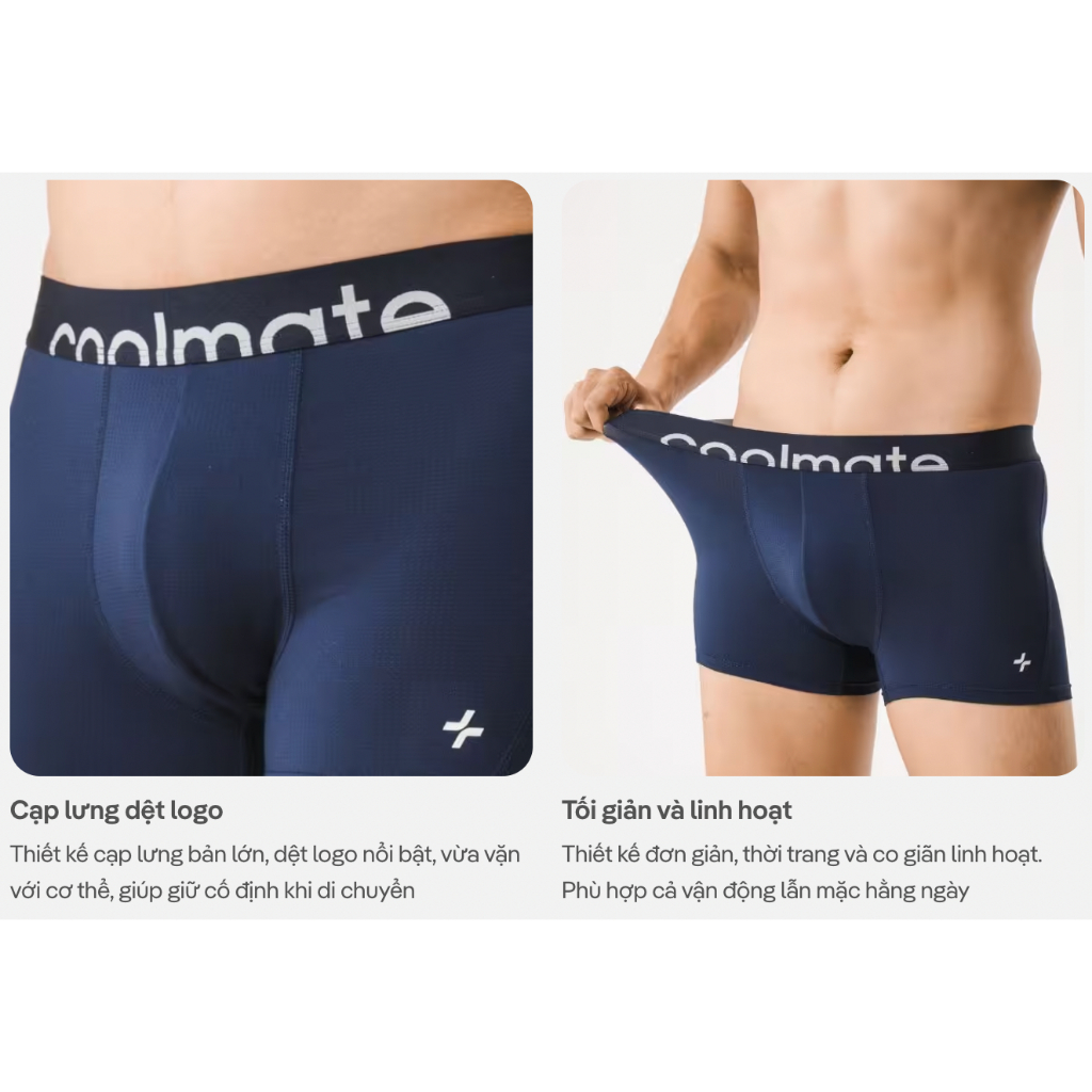 [MUA 3 TẶNG 1]Combo 3 Quần Lót Nam dáng Trunk AirMesh co giãn, thoáng mát, nhanh khô Coolmate