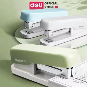 Dập Ghim Mini Deli 25 Trang – Ghim Số 12, Màu Pastel Dễ Thương, Tiện Lợi Cho Học Sinh