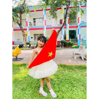 Khăn baza, khăn choàng cờ đỏ sao vàng, đi du lịch đi contec quốc gia. Hàng đẹp. Ngôi sao nhũ ánh.