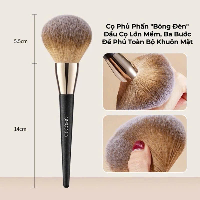 Cọ Phủ Phấn GECOMO G1122 Đầu Tròn Lông Mềm Mịn Dễ Dùng | NHÍM HOUSE
