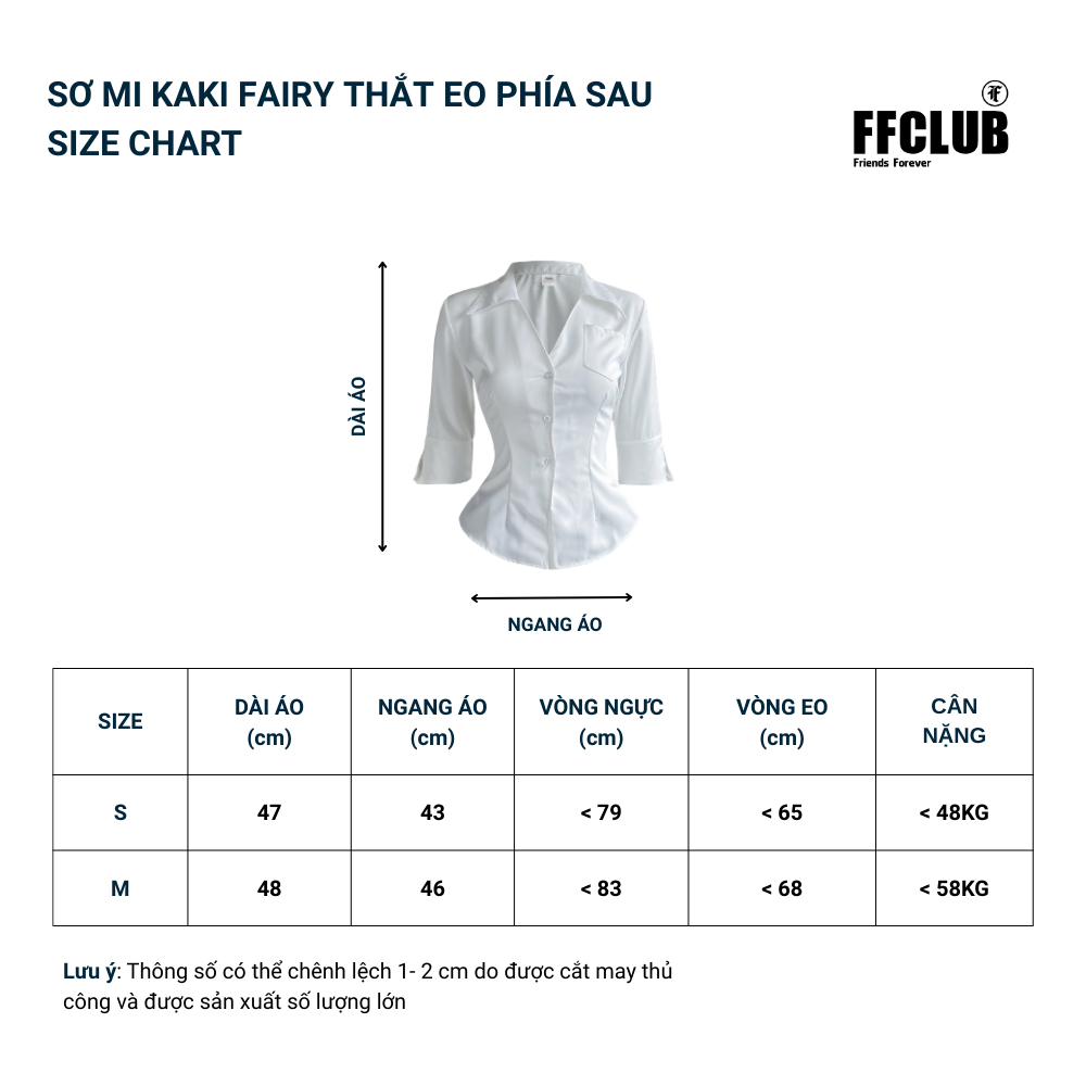 Áo Sơ mi Kaki FAIRY FFCLUB có thắt eo phía sau tôn dáng