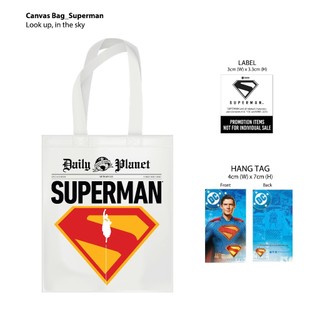[QUÀ TẶNG KHÔNG BÁN] Túi tote canvas phiên bản họa tiết Siêu anh hùng - Superman
