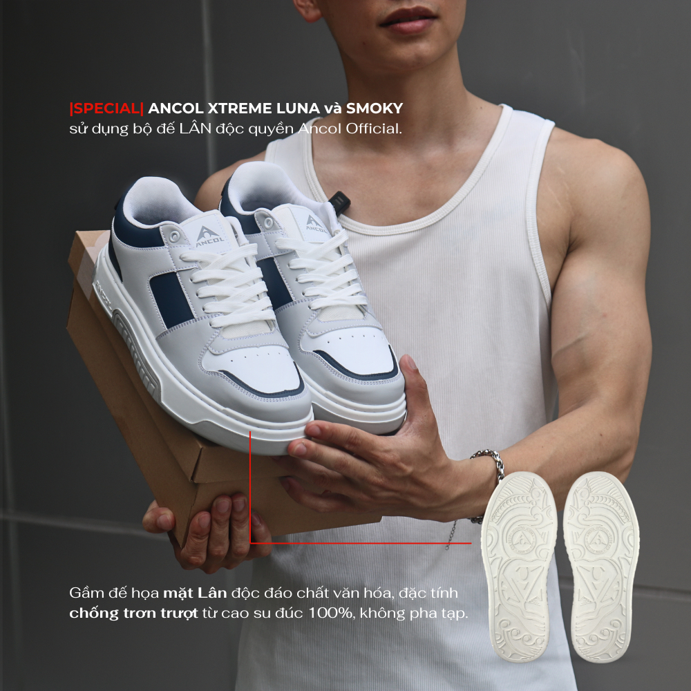 Giày Sneaker Thể Thao Unisex Ancol Xtreme Luna / Smoky / Magi, Da Ultra M Bền Bỉ, Thoáng Khí, Đế Cao Su | BigBuy360 - bigbuy360.vn