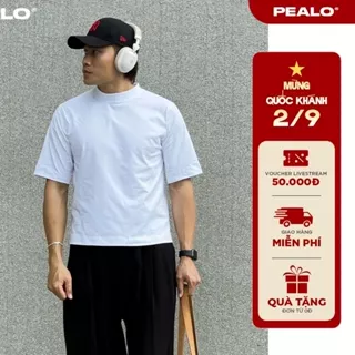 Áo thun nam nữ PEALO form Boxy cotton 250gsm