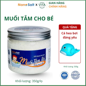 Muối Tắm Bé Dịu Mẩn Ngứa, Hăm Da, Muối Tắm Epsom Nanosalt
