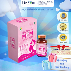 Viên Uống Dầu Cá Bổ Sung Sắt Cho Bà Bầu Happy Mom GH Hỗ Trợ Bổ Sung Vitamin Và Khoáng Chất An Toàn Hiệu Quả Hộp 30 Viên