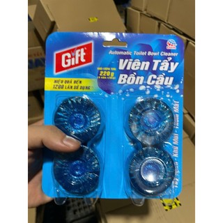 Viên tẩy bồn cầu Gift hương hoa thơm ngát ( vỉ 4 viên x 55 g)