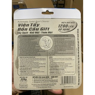 Viên tẩy bồn cầu Gift hương hoa thơm ngát ( vỉ 4 viên x 55 g)