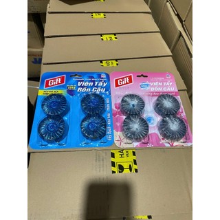 Viên tẩy bồn cầu Gift hương hoa thơm ngát ( vỉ 4 viên x 55 g)