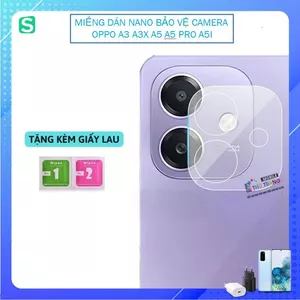 Dán bảo vệ camera Dành Cho Oppo A3 A3x A5 Pro A5i nano siêu bền trong suốt, chống trầy xước bụi bẩn
