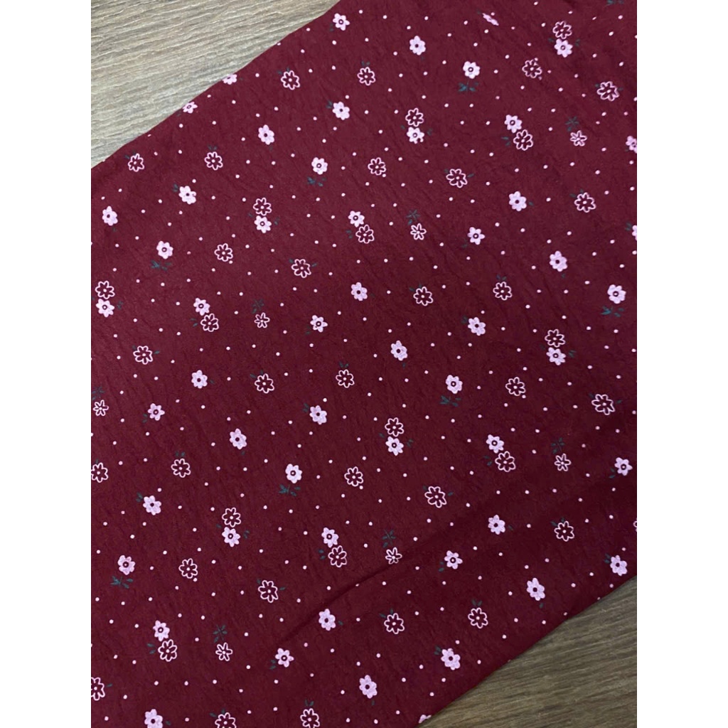 Cotton Hoa trắng đỏ