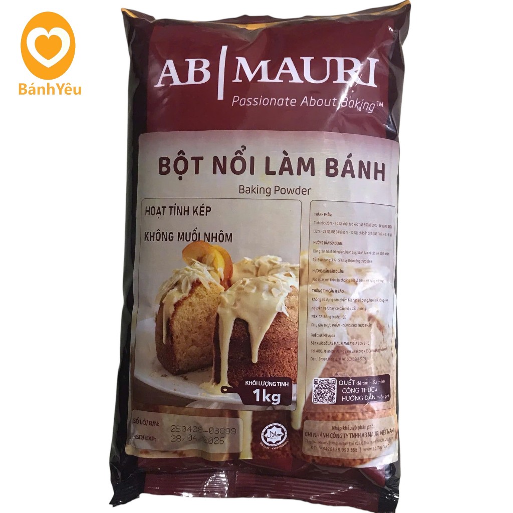 Bột nổi Mauri Túi 1kg / bột baking powder dùng làm bánh - PL150A ...