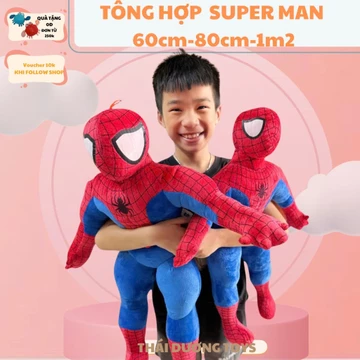 Gấu bông siêu nhân nhện 60cm_90cm_120cm.Gấu bông spiderman,gấu bông siêu nhân.Gấu bông người nhện 1m2