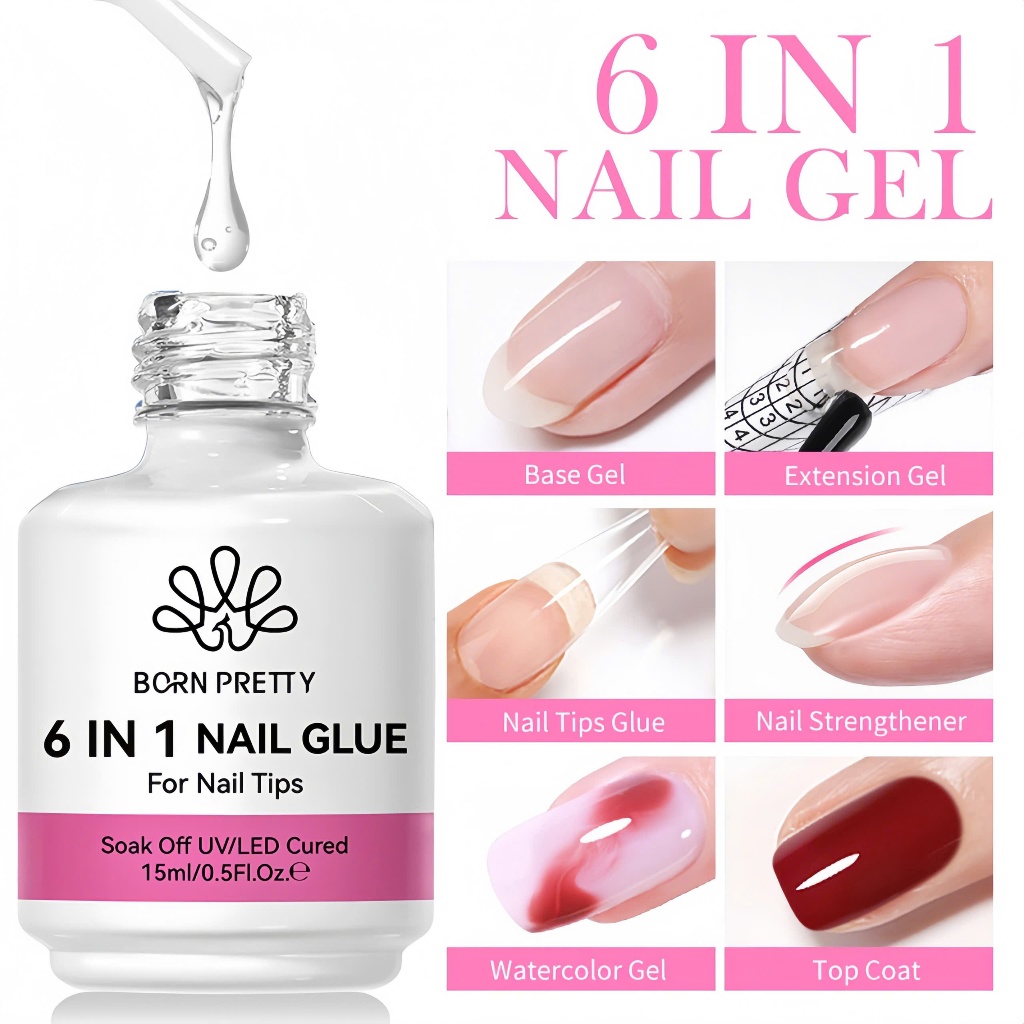[Chính Hãng Mẫu 2026] Sơn Gel Liên Kết 6 Trong 1 Born Pretty Chính Hãng 15ml