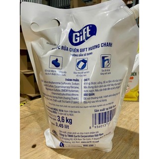 Nước Rửa Chén Gift Natural túi 3.6kg nhiều mùi hương