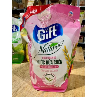 Nước Rửa Chén Gift Natural túi 3.6kg nhiều mùi hương