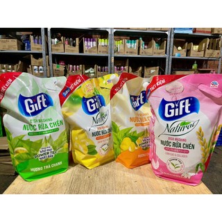 Nước Rửa Chén Gift Natural túi 3.6kg nhiều mùi hương
