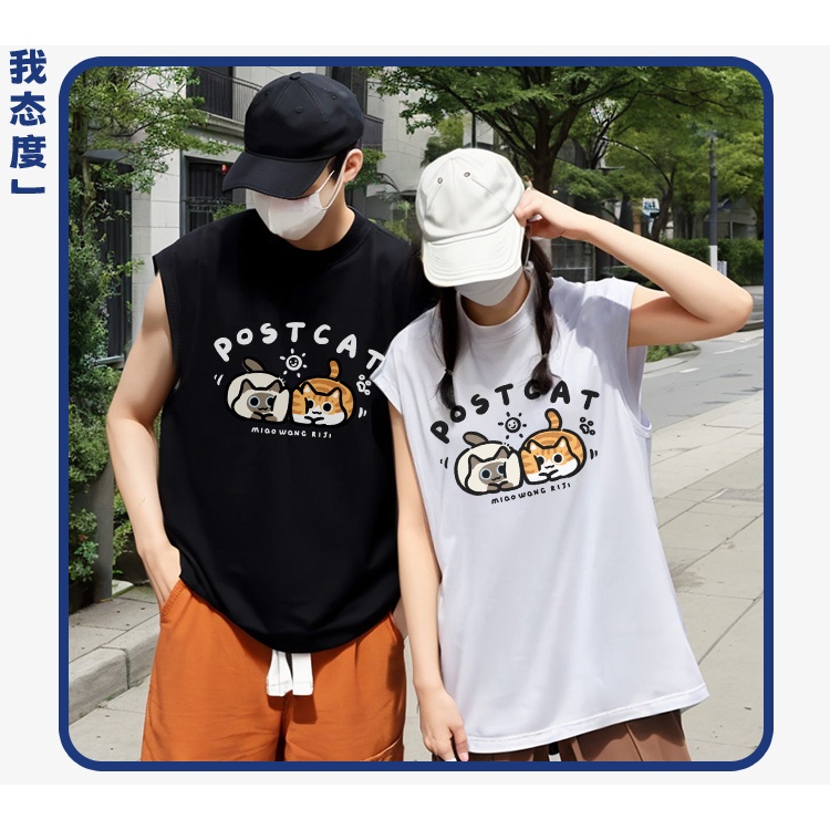 Áo 3 Lỗ Nam HappyFamily Mát Mẻ Trẻ Trung Thoải Mái Họa Tiết  POST CAT  Chất Cotton 100 Cao Cấp