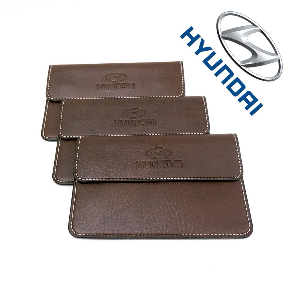 Ví Da Đựng Giấy Tờ Đăng Kiểm Xe Ô Tô, Xe Tải, Xe Container Mẫu 01 - (Dập Logo Hãng) VDK-PU01