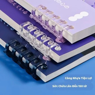 Sổ vở còng bìa lót lối sống hiện đại CityPop làm sổ tập vở học sinh sinh viên + Ruột Giấy BONZAI