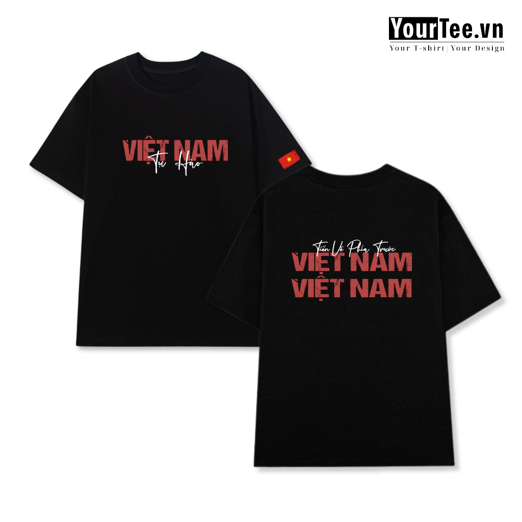 [ÁO TỰ HÀO VIỆT NAM] Áo Thun Unisex In Chữ Việt Nam Form Basic, Chất Cotton 100% 250 gsm + Có Hộp Quà