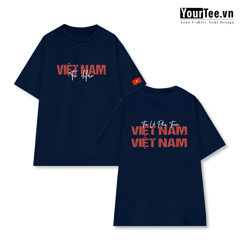 [ÁO TỰ HÀO VIỆT NAM] Áo Thun Unisex In Chữ Việt Nam Form Basic, Chất Cotton 100% 250 gsm + Có Hộp Quà