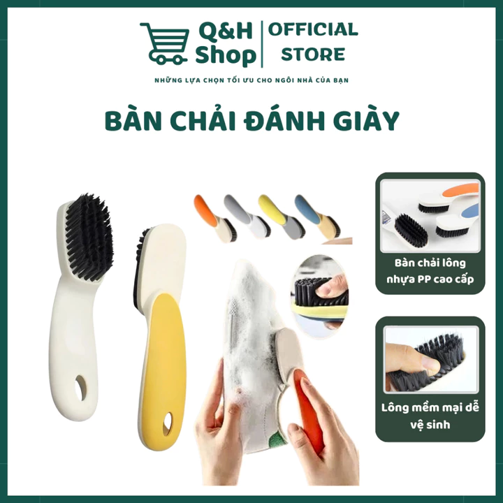 Bàn Chải Đánh Giày Lông Cứng Cán Nhựa Mini Đa Năng, Làm Sạch Giày Bền Đẹp Tiện Lợi