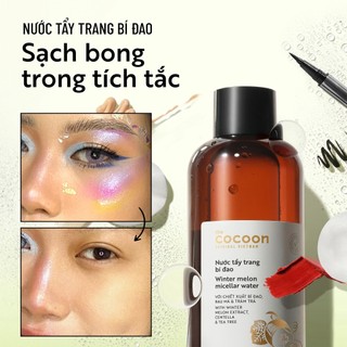 Nước tẩy trang bí đao Cocoon tẩy sạch makeup & giảm dầu 140ml/500ml