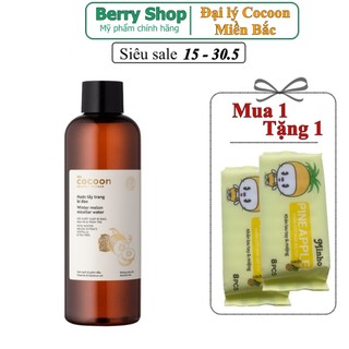 Nước tẩy trang bí đao Cocoon tẩy sạch makeup & giảm dầu 140ml/500ml
