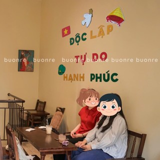 [2/9] Combo Chữ Gỗ Độc Lập Tự Do Hạnh Phúc - Trang Trí Nhà Cửa Quán Cafe Văn Phòng Ngày Lễ Quốc Khánh 2/9