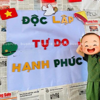 [2/9] Combo Chữ Gỗ Độc Lập Tự Do Hạnh Phúc - Trang Trí Nhà Cửa Quán Cafe Văn Phòng Ngày Lễ Quốc Khánh 2/9