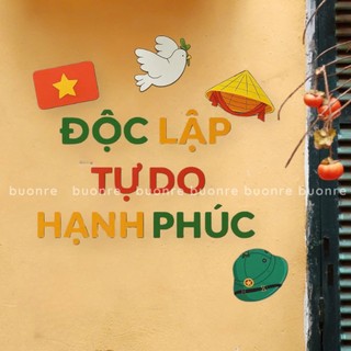 [2/9] Combo Chữ Gỗ Độc Lập Tự Do Hạnh Phúc - Trang Trí Nhà Cửa Quán Cafe Văn Phòng Ngày Lễ Quốc Khánh 2/9
