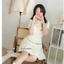 Váy nữ thiết kế cổ bẻ đính khuy phối viền cao cấp , Đầm nữ cộc tay dáng ngắn xoè dập ly chiết eo tôn dáng • MIU.STUDIO
