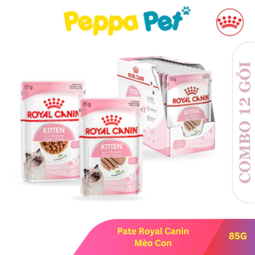 [COMBO 12 GÓI] Pate Cho Mèo - Pate Royal Canin Kitten Cho Mèo Con, Mèo Mẹ Mang Thai (85g)