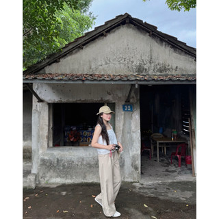 Quần ống suông kaki xếp 2 li Ma Vie